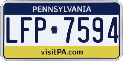 PA license plate LFP7594