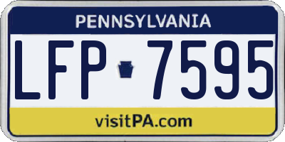 PA license plate LFP7595