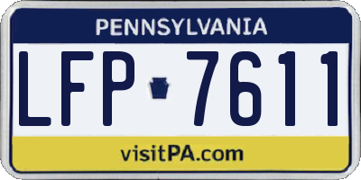 PA license plate LFP7611