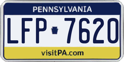 PA license plate LFP7620