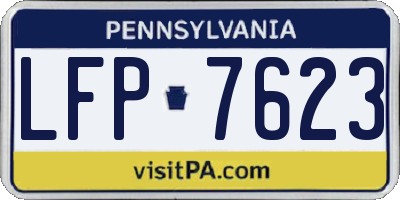 PA license plate LFP7623