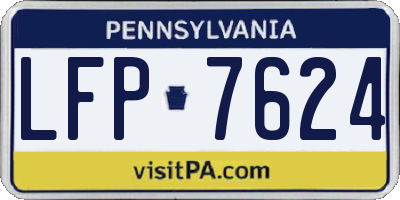 PA license plate LFP7624