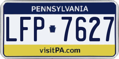 PA license plate LFP7627