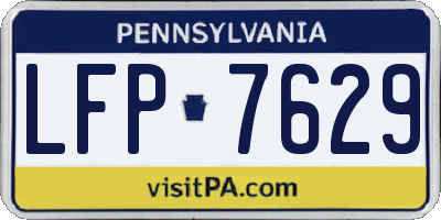 PA license plate LFP7629