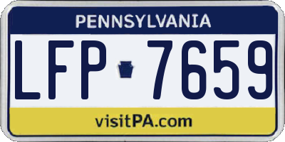PA license plate LFP7659