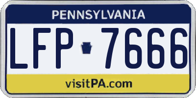PA license plate LFP7666