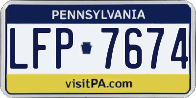 PA license plate LFP7674