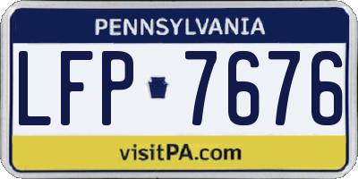 PA license plate LFP7676