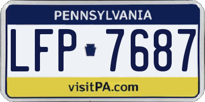 PA license plate LFP7687