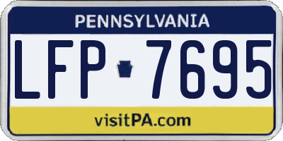 PA license plate LFP7695