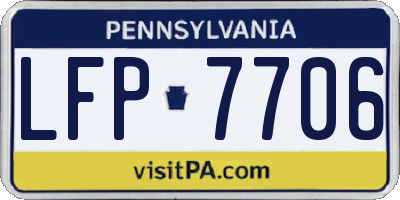 PA license plate LFP7706