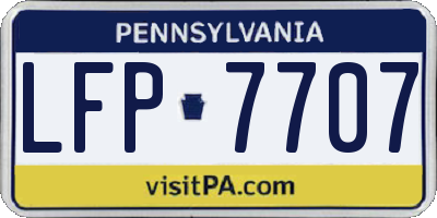 PA license plate LFP7707