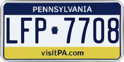 PA license plate LFP7708