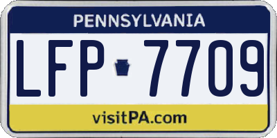 PA license plate LFP7709