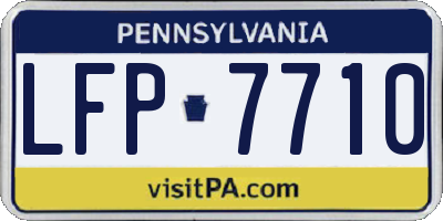 PA license plate LFP7710