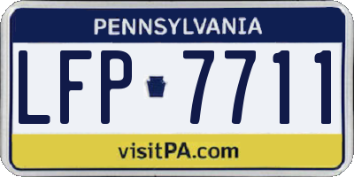 PA license plate LFP7711