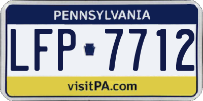 PA license plate LFP7712