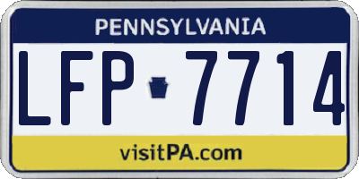 PA license plate LFP7714