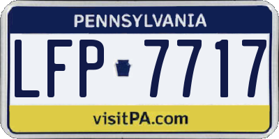 PA license plate LFP7717
