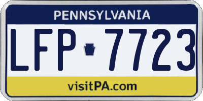 PA license plate LFP7723