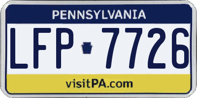 PA license plate LFP7726