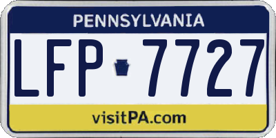 PA license plate LFP7727