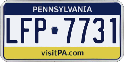 PA license plate LFP7731