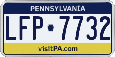 PA license plate LFP7732