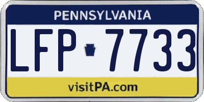 PA license plate LFP7733