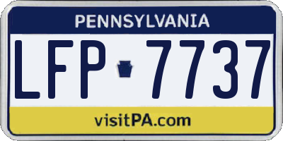 PA license plate LFP7737