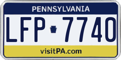PA license plate LFP7740