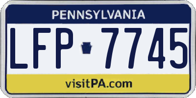 PA license plate LFP7745