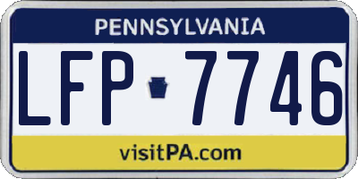 PA license plate LFP7746