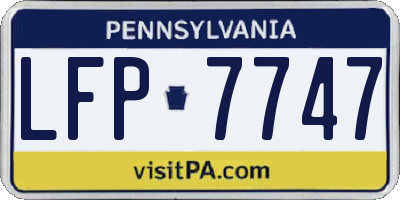PA license plate LFP7747