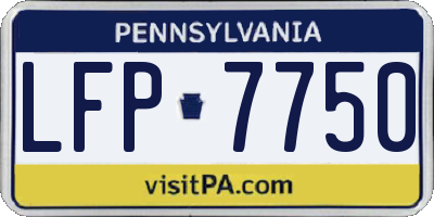 PA license plate LFP7750