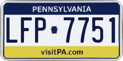PA license plate LFP7751
