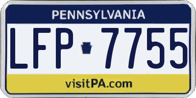 PA license plate LFP7755