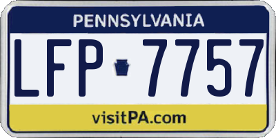 PA license plate LFP7757