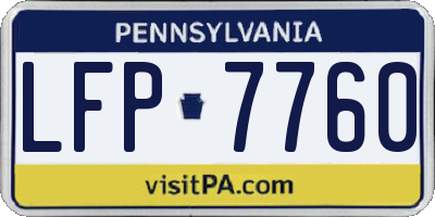 PA license plate LFP7760