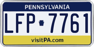 PA license plate LFP7761