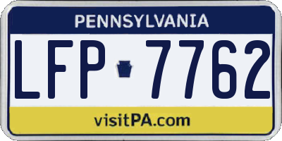 PA license plate LFP7762