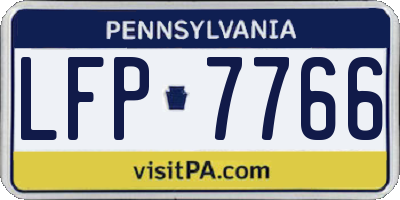 PA license plate LFP7766
