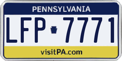 PA license plate LFP7771