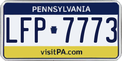 PA license plate LFP7773