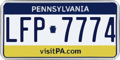 PA license plate LFP7774