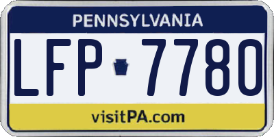 PA license plate LFP7780