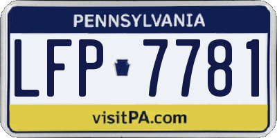 PA license plate LFP7781