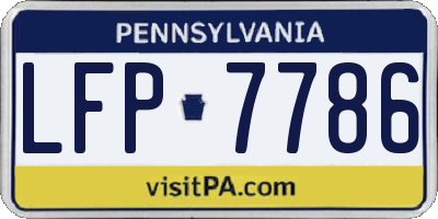 PA license plate LFP7786