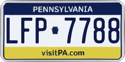 PA license plate LFP7788