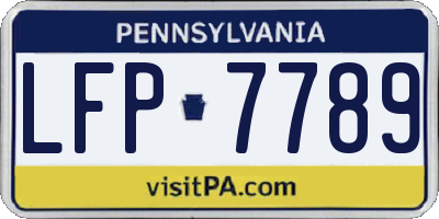 PA license plate LFP7789